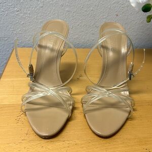 SCHUTZ Beige and Clear Heels